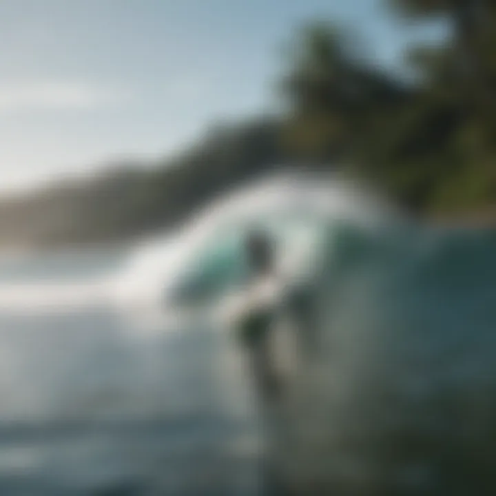 A surfer catching a wave at a renowned Costa Rican surf spot