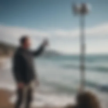 Installation of anemometer in a coastal environment