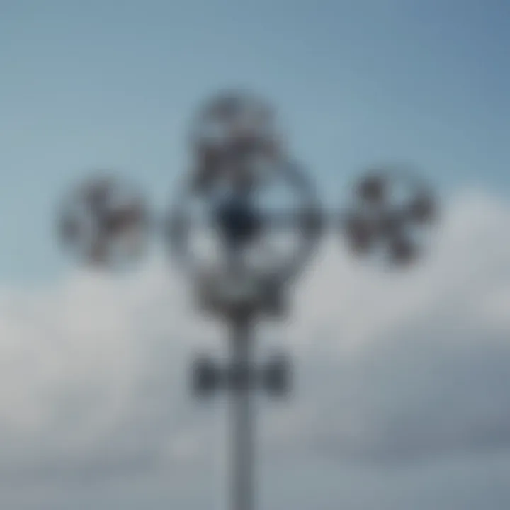 Various types of anemometers displayed for comparison