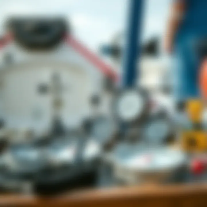 Variety of Anemometers Different types of anemometers arranged on a table