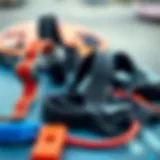 Diverse Boogie Board Strap Options Selection of various boogie board replacement straps showcasing different materials and designs