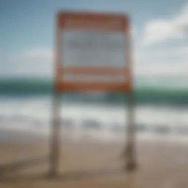 Coastal safety signage for large wave conditions