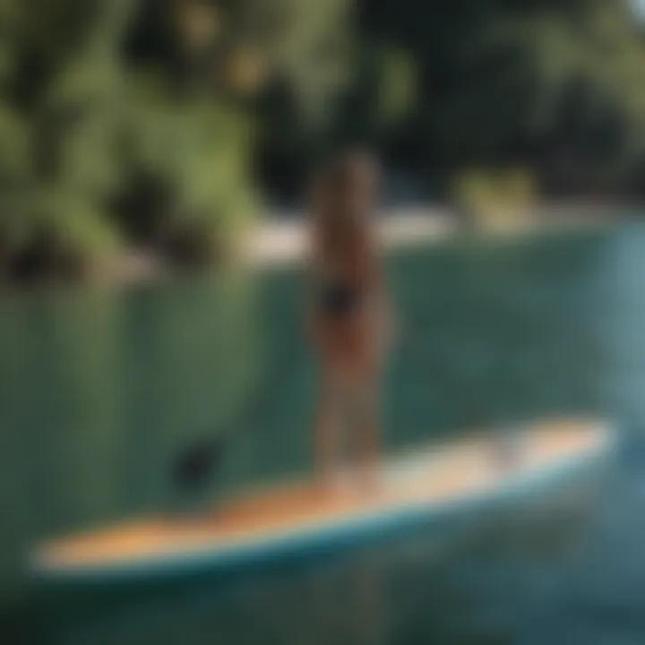 A comparison chart of recommended paddle board lengths for various paddler heights