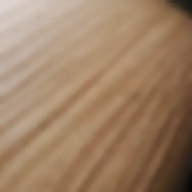 A close-up view of a surfboard blank showcasing its texture and material composition.