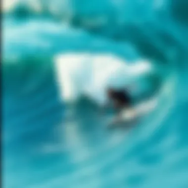 A surfer skillfully navigating a challenging reef break