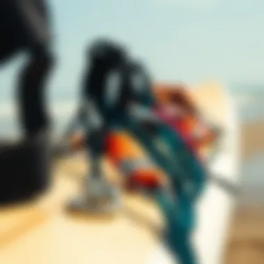 A collection of surfboard leashes showcasing different lengths and materials