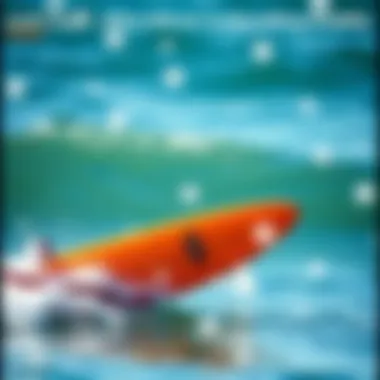 Diagram illustrating how leash length affects surfboard maneuverability