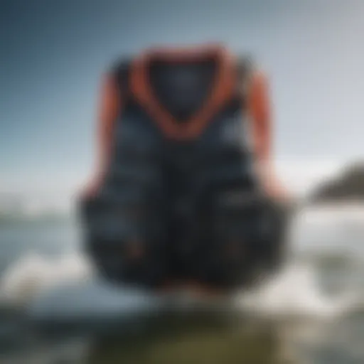 Close-up view of a high-quality surfing flotation vest