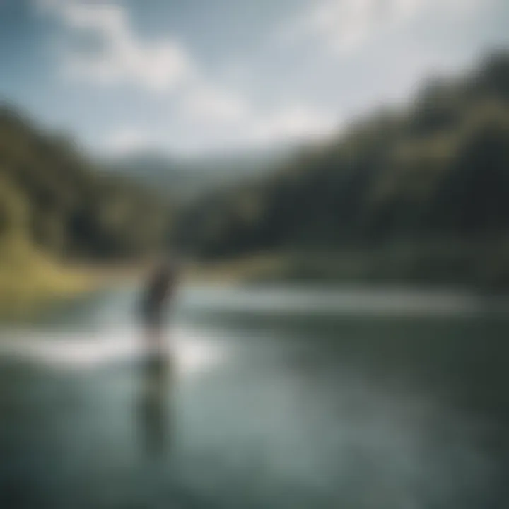 Scenic view of a wakeboarding location with ideal conditions