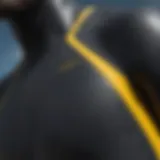 Close-up of the Volt wetsuit material showcasing flexibility and texture