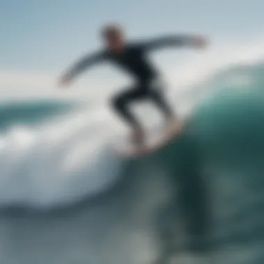 Surfer enjoying the thrill of jet-powered surfing