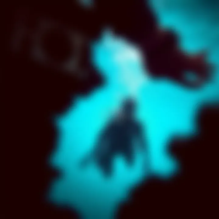 Individual exploring underwater in a wet suit