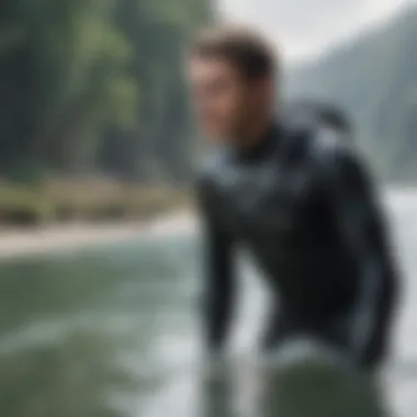 Embracing the Waters An explorer enjoying water sports