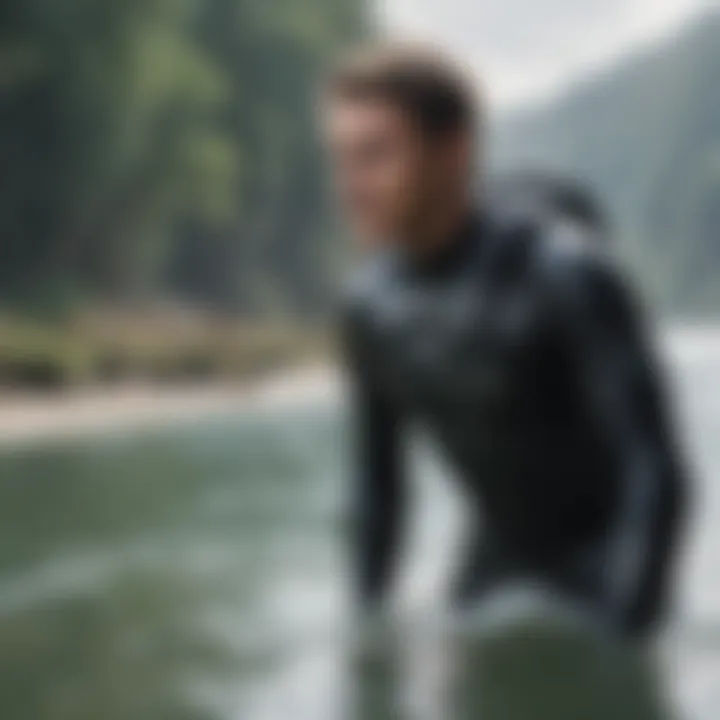 Embracing the Waters An explorer enjoying water sports