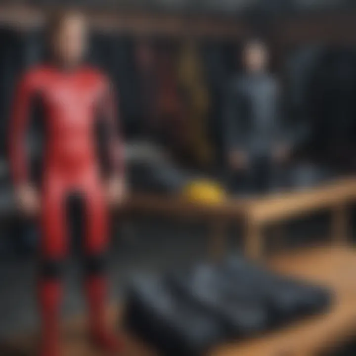 Understanding Wetsuit Materials Various wetsuit materials displayed