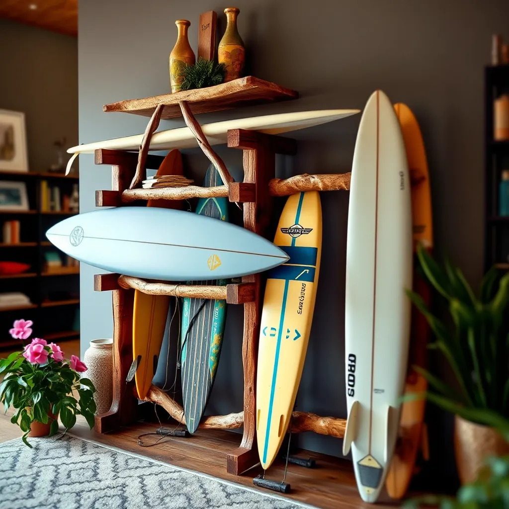 Explore the World of Surfboard Display Racks